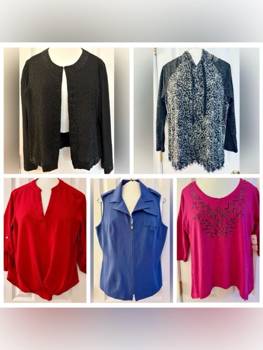 Dress Barn & More 5-Pc. Bundle Tops Medium Sweaters Pullovers Vest Retail = $310